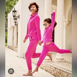Girl’s Lilly Pulitzer Hot Pink Velour Tracksuit